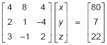syseq matrix form