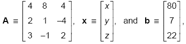 defs A, X, b
