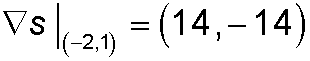 grad at (-2,1)